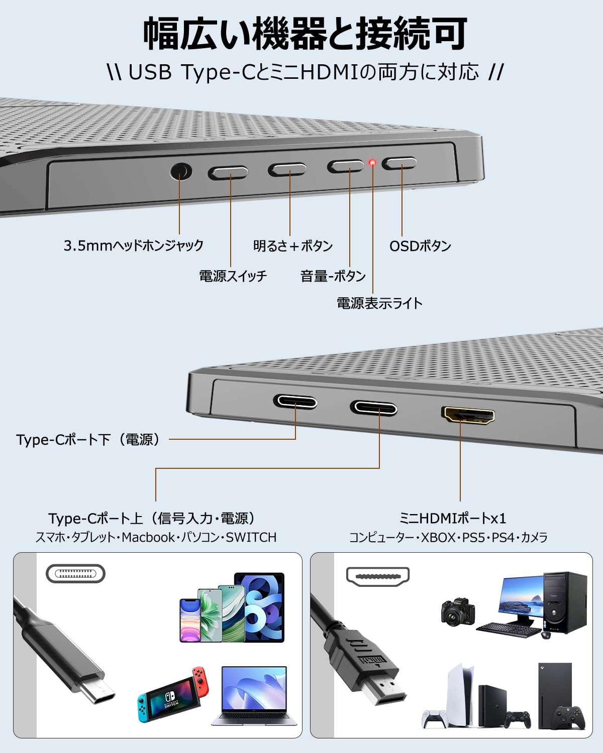 Amazon.co.jp: Eleeyak モバイルモニター 【15.6インチ 1920