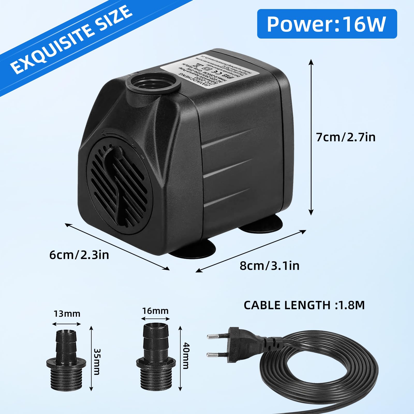 45W 2500L/H dompelpomp met 8ft hoge opvoerhoogte Mini-fonteinpomp Ultrastille waterpomp voor kopen vanaf een prijs van 61