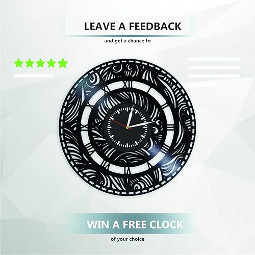 Miniatura 8 de Kovides - Reloj de pared con música para hombre y mujer diseño de canciones de guitarra regalo de cumpleaños 120in