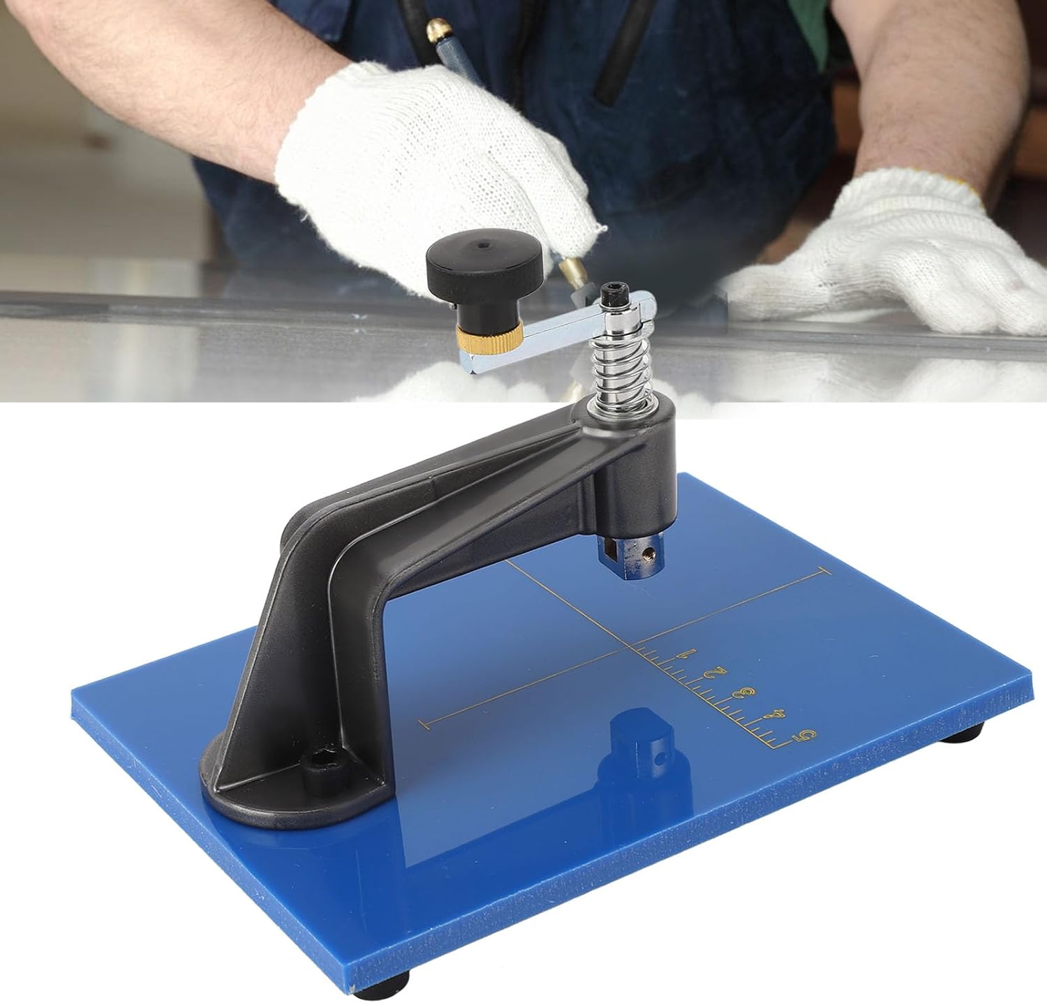 Circle Glass Cutting Table Professional Round Steel Cutter Tool with 2pcs Accessories for Small Circles