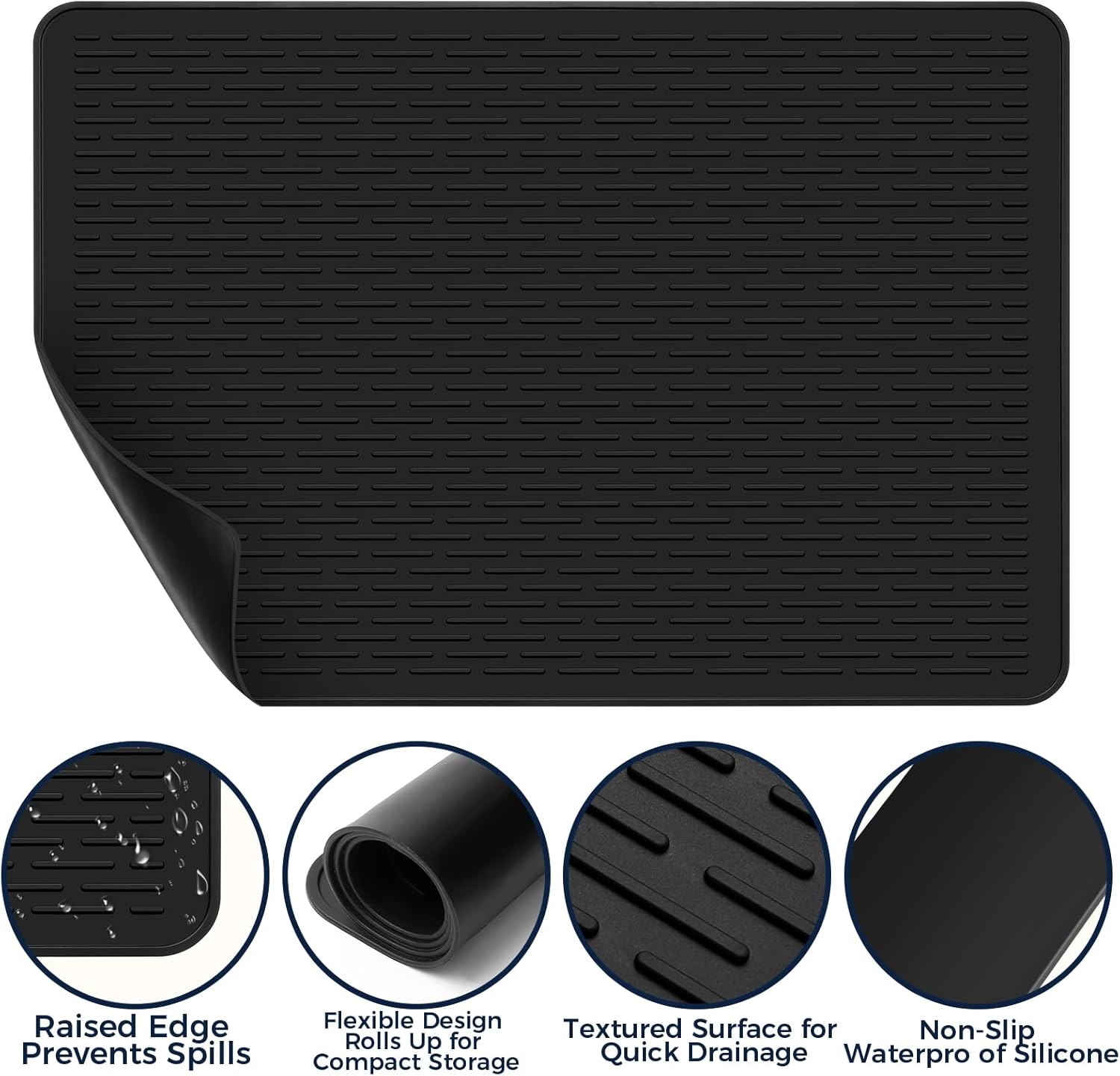 30×21 Stove Top Covers for Electric Stove, Thickened Silicone Glass Top Stove Cover, Heat Resistant Cooktop Protector Mat with 2 Stove Gap Covers, Dish Drying Mat, Extra Counter Space