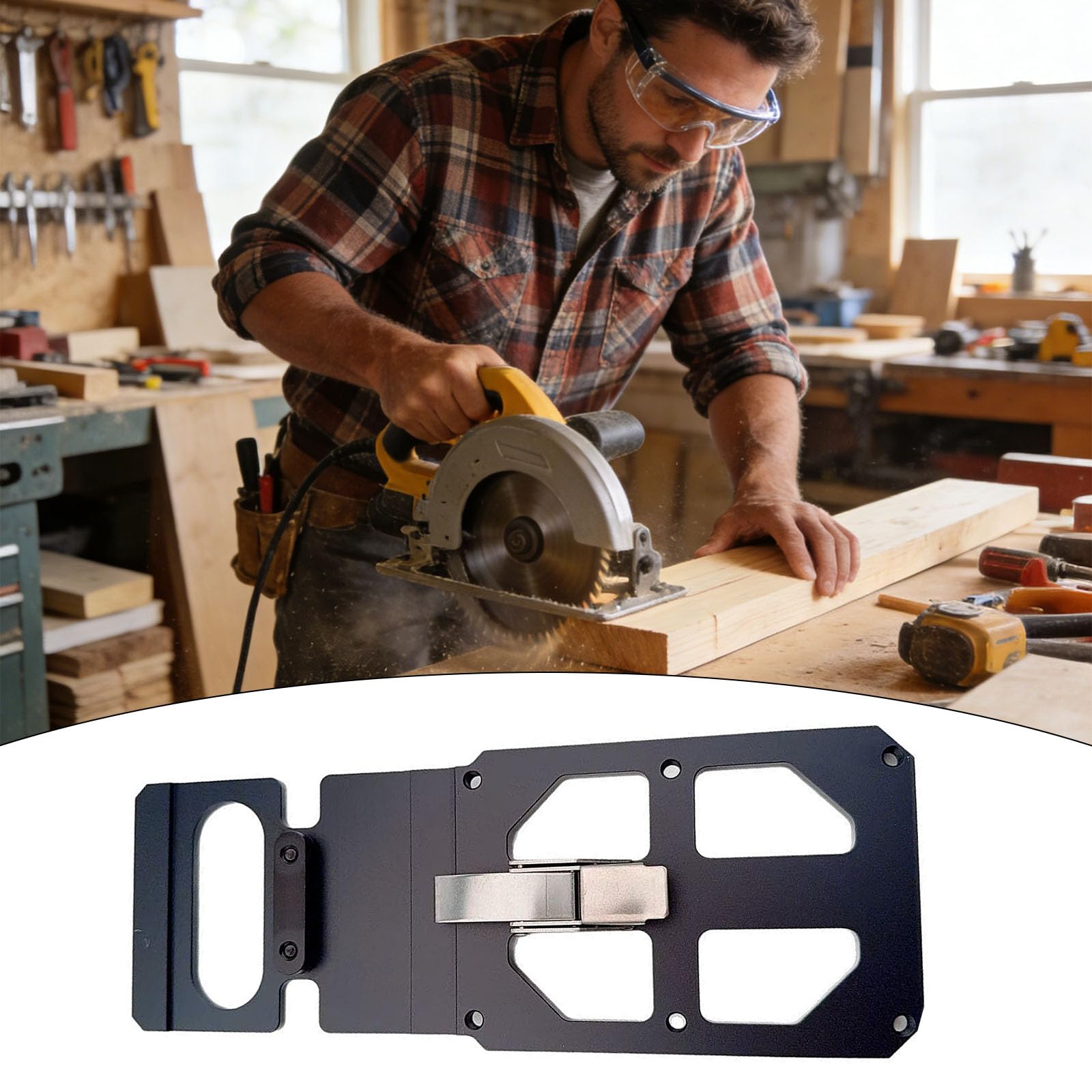 Guía de ángulos de aluminio estable con soporte paralelo para motosierras de cadena que garantiza un corte preciso en diversos materiales Guía de aluminio