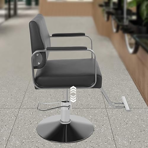 Miniatura 5 de Silla de peluquería para estilista, silla de peluquería para el hogar, altura ajustable y giratoria de 360, sillas de salón de belleza, spa, equipo