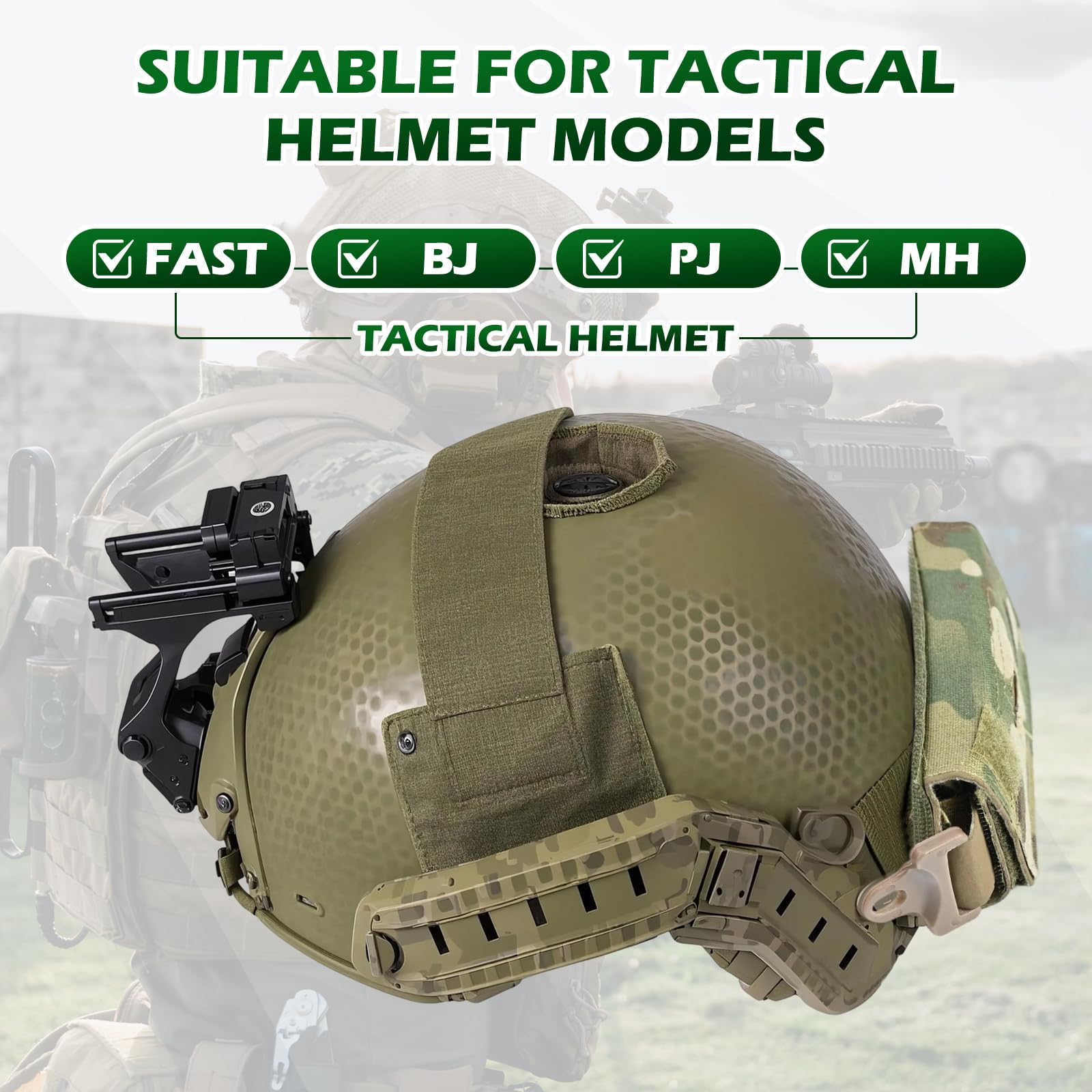 Lpoip Nvg Counterweight?Tactical Helmet Accessories?Helmet Counterbalance Weight Bag for Fast BJ PJ MH Tactical Helmets (Mud Camouflage)