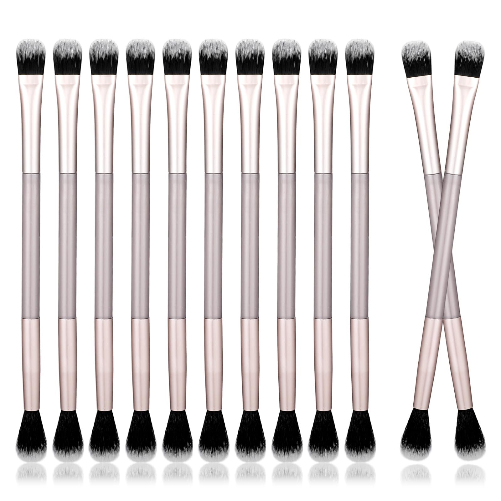 12 Pcs Eyeshadow Smudge Brush 2 in 1 Eyeshadow Double Ended Concealer Brushes Eyeshadow Blending Brush Small Soft