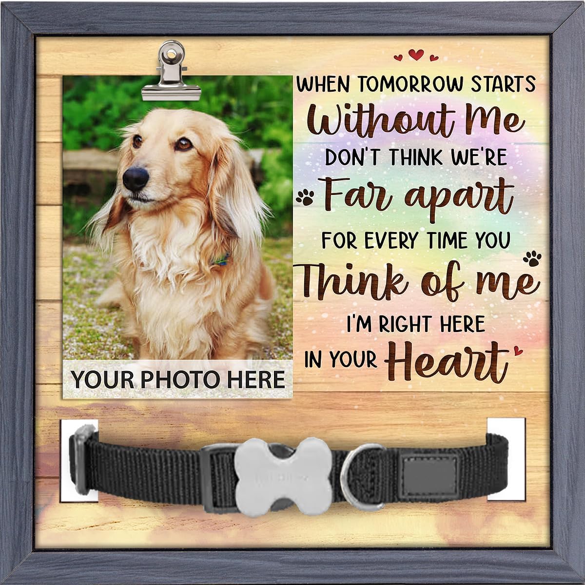 Pawfect House Dog Memorial Gifts for Loss of Dog, Memorial Picture Frame For Pet, Dogs Picture Frame, Pet Loss Gifts, Remembrance Gift, Pet Loss Sympathy Gift, Dogs Frames for Pictures Memorial