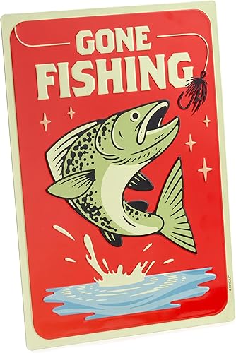 Miniatura 2 de Hallmark Tarjeta del día del padre con letrero de hojalata extraíble (pesca ida)