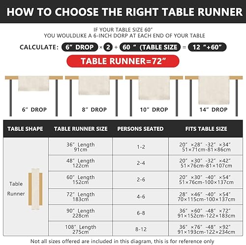 Miniatura 6 de Siilues Camino de mesa de otoño, decoraciones de otoño para el hogar, calabaza, camino de otoño para mesa de temporada, búfalo a cuadros, decoración
