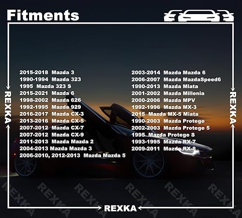 Miniatura 3 de Rexka 10 juegos de guardabarros cubierta de parachoques Splash Shield U Nut Tornillo Kit para Mazda B45556135 9CF600516B - Multiusos - Deflector
