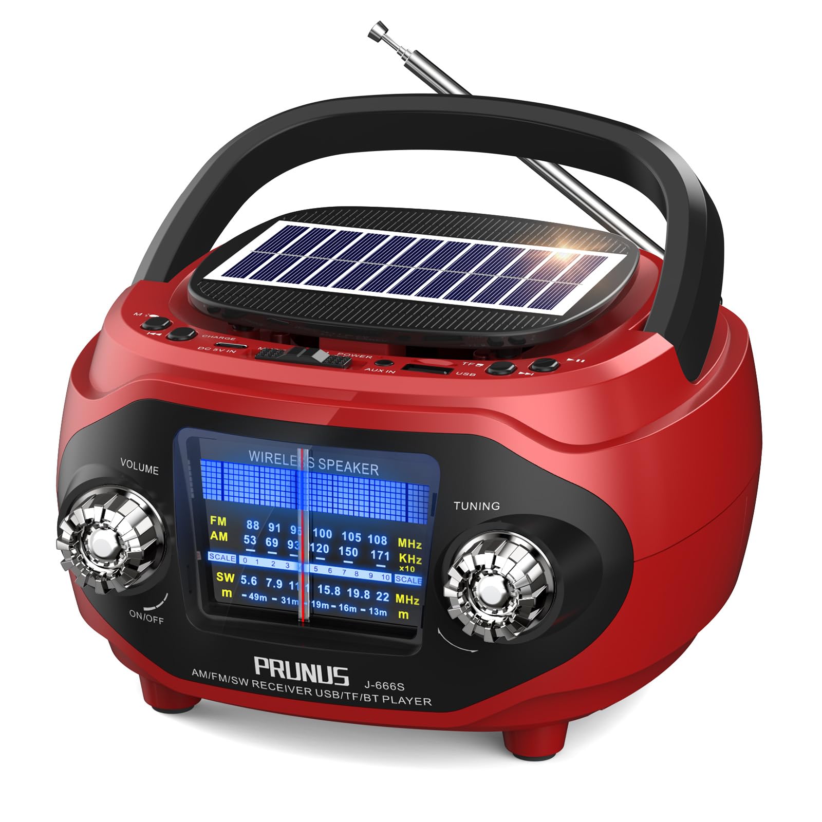 Amazon.com: PRUNUS 15W Retro Bluetooth Speaker with Rich Bass