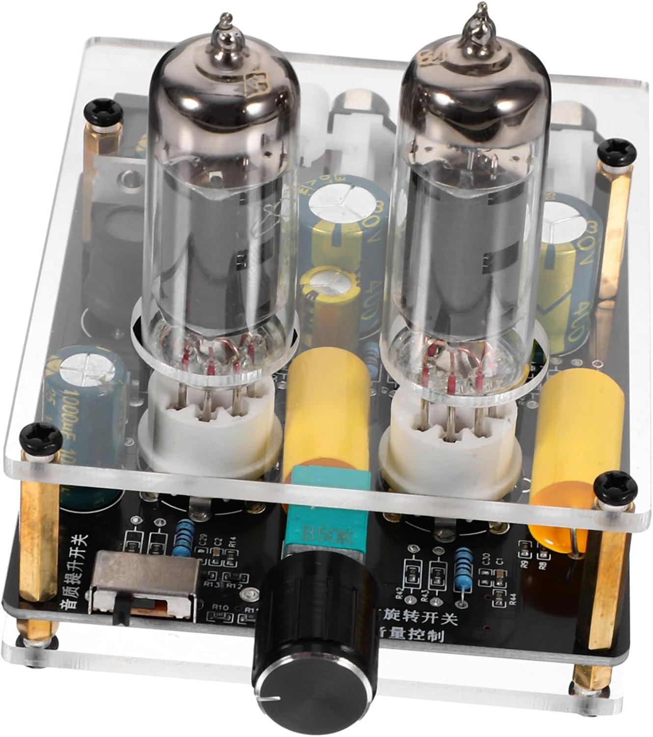Gadpiparty Vacuum Tube Phono Preamp for Turntable HiFi System HiFi Audio Preamplifier for Home Theater Low Noise Power Supply
