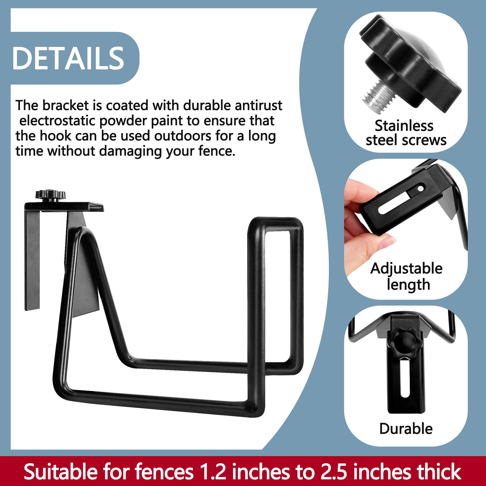 2 Pack Heavy Duty Metal Garden Hose Holder | Wall Mount Rack For Hose, Ropes, Tools – Outdoor Storage