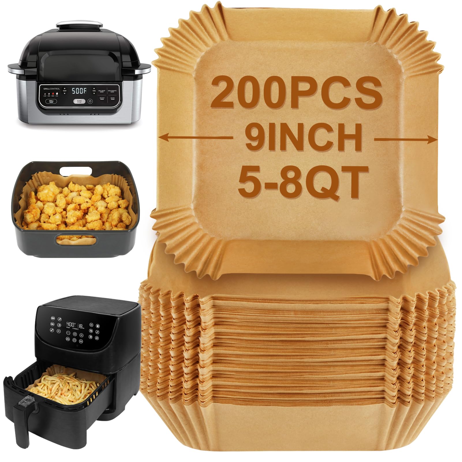 Amazon.com: BYKITCHEN Air Fryer Sheet Liners for Ninja AG301 Grill
