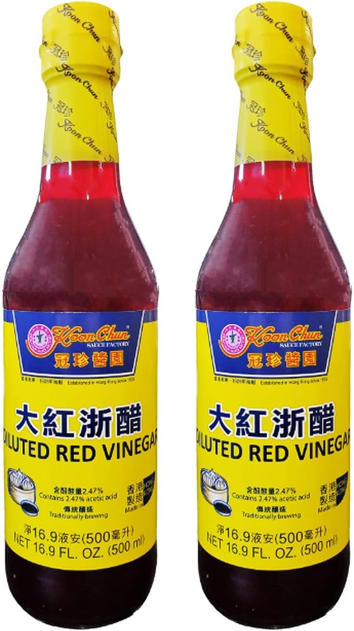 Koon Chun Diluted Red Vinegar (2 Pack, Total of 1000mL)