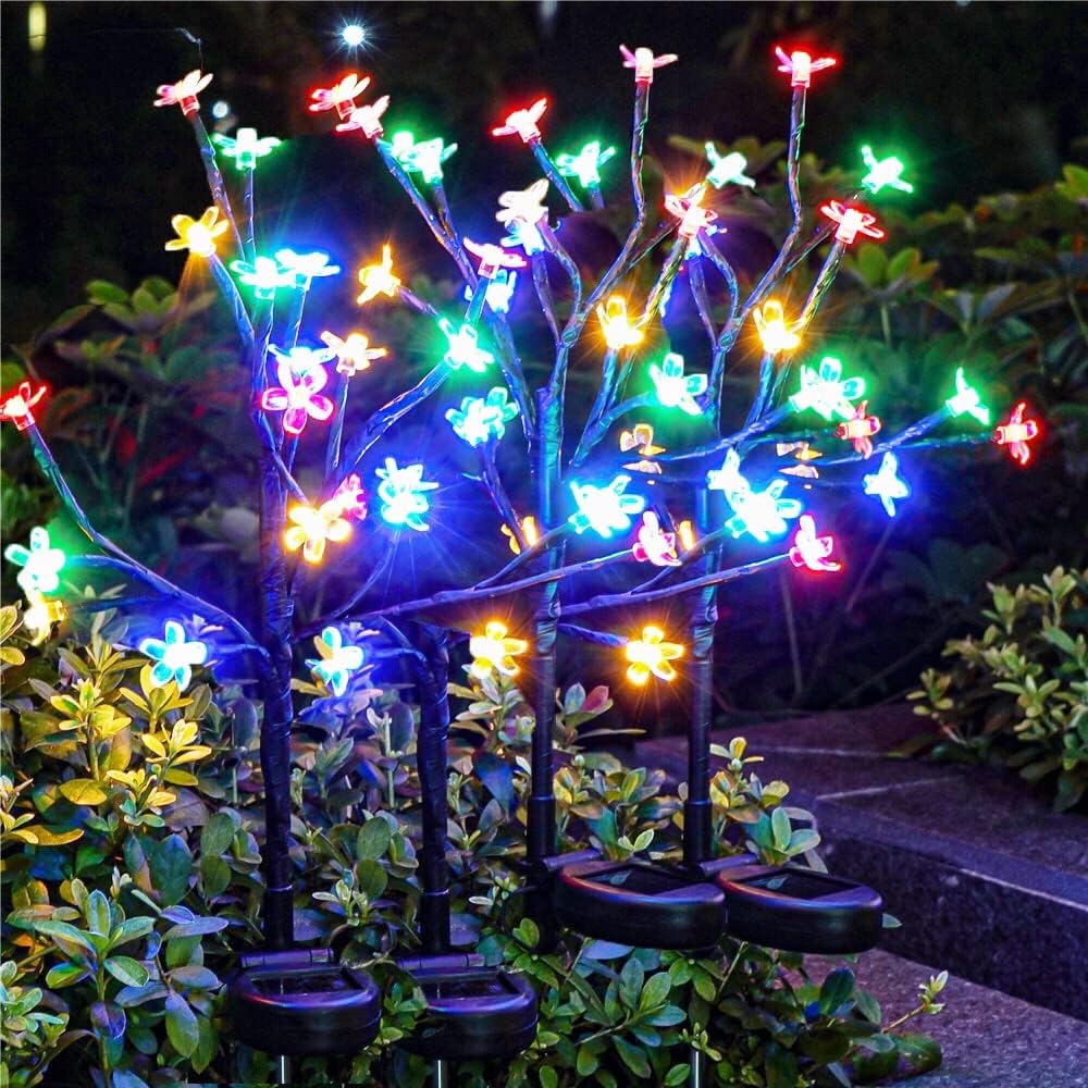 Photo 1 of IUEECEN Solar Garden Lights Outdoor,Solar Lights Outdoor Decorative Waterproof for Outside 6Pack, 120Led Solar Flowers Garden Decor, Yard Pathway,Patio Fairy Decorations,Gardening Gifts for Women Mom