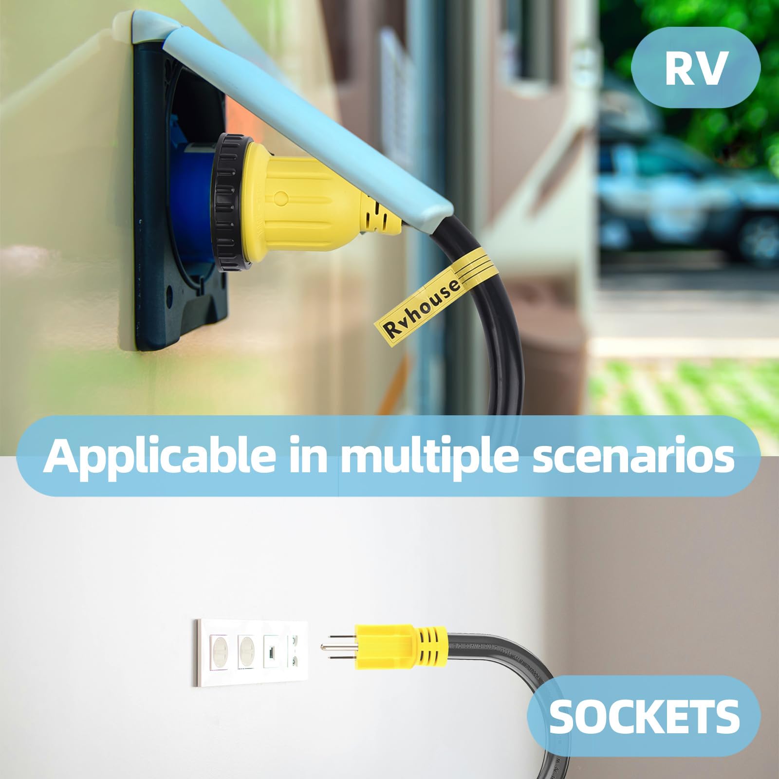 Snapklik.com : Rvhouse 50 Amp To 30 Amp 110V RV Adapter Cord 18 Inch ...