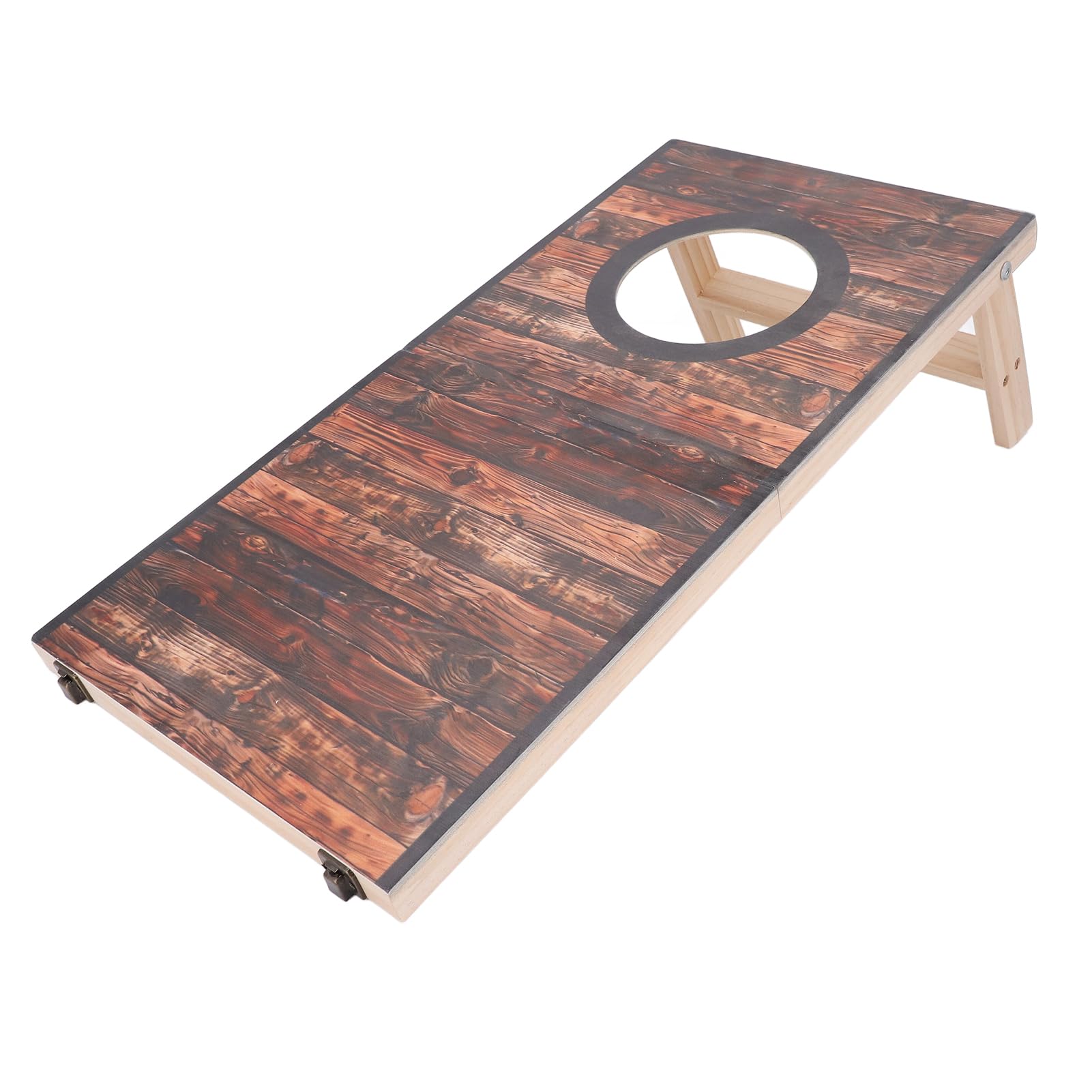 Acouto Ensemble de Jeu de Cornhole, Jeu de Lancer de Sac de Haricots Interactif Portable pour Fête, Camping, Cour Extérieure, Cercle Rouge, de Cornhole Stable, Ensemble de de StableCornhole Outdoor