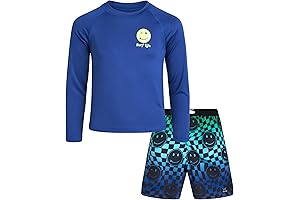 Boys' Rash Guard Set - Sun Protective Swimwear for Big Boys and Toddlers