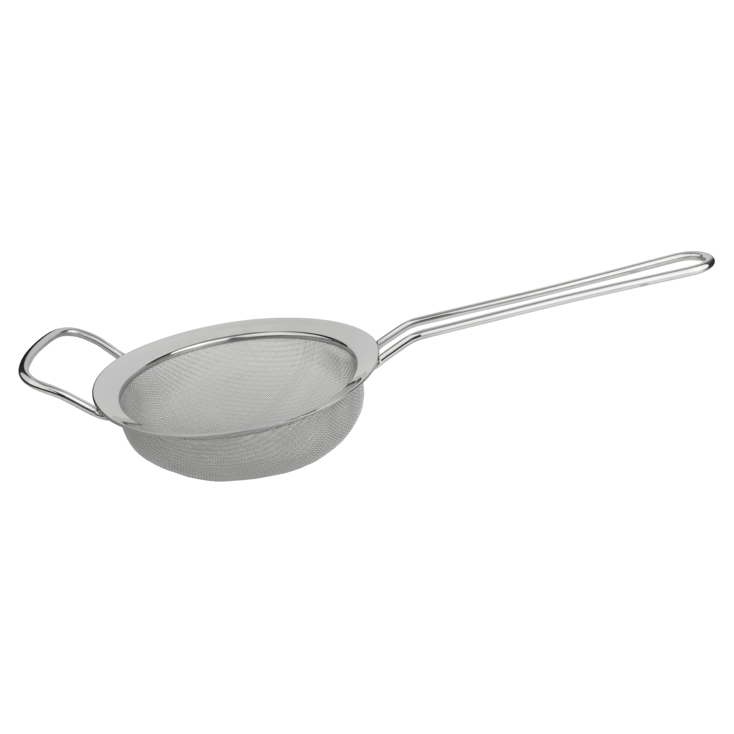 Grunwerg ST-3006 Fine Mesh Strainer with Polished Rim And Handle, Silver, 6-Inch, 15cm Diameter