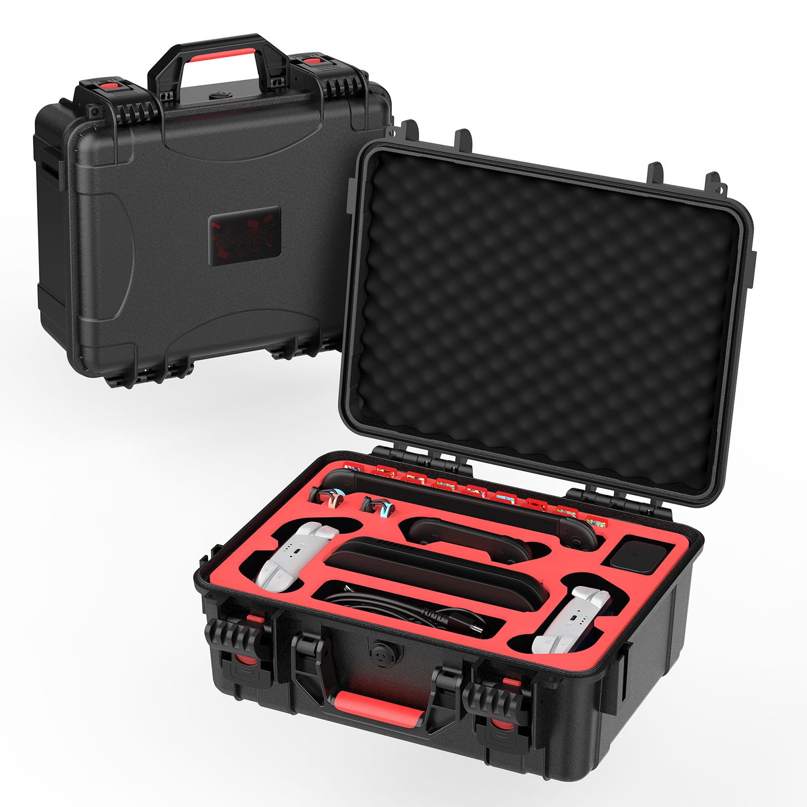 LICHIFIT Custodia Rigida Impermeabile per Nintendo Switch 2 Valigetta Portatile Sicura per Switch 2 Console e 2 Controller Pro Organizzatore Accessori Custodia da Viaggio