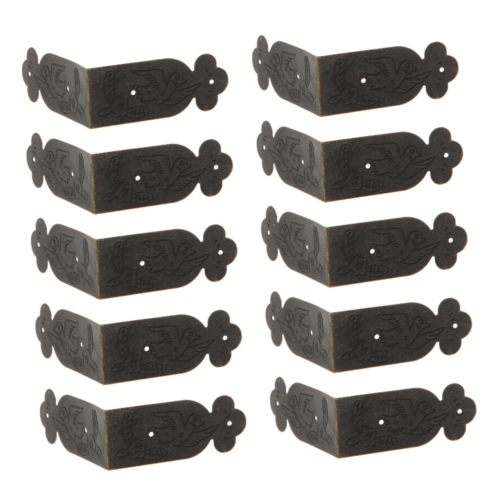SEWACC 10pcs Vintage Wooden Box Corner Protectors Decorative Edge Covers for Jewelry Box Safety Guard Corner Protectors for