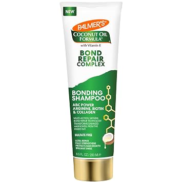 Palmers Amino Bonding Complex Bond Repair Shampoo, 8.5 fl oz, Amino Acids, Biotin & Collagen, Strengthens & Protects Hair Bonds, Helps Reduce Breakage & Minimize Frizz, Adds Shine, No Sulfates