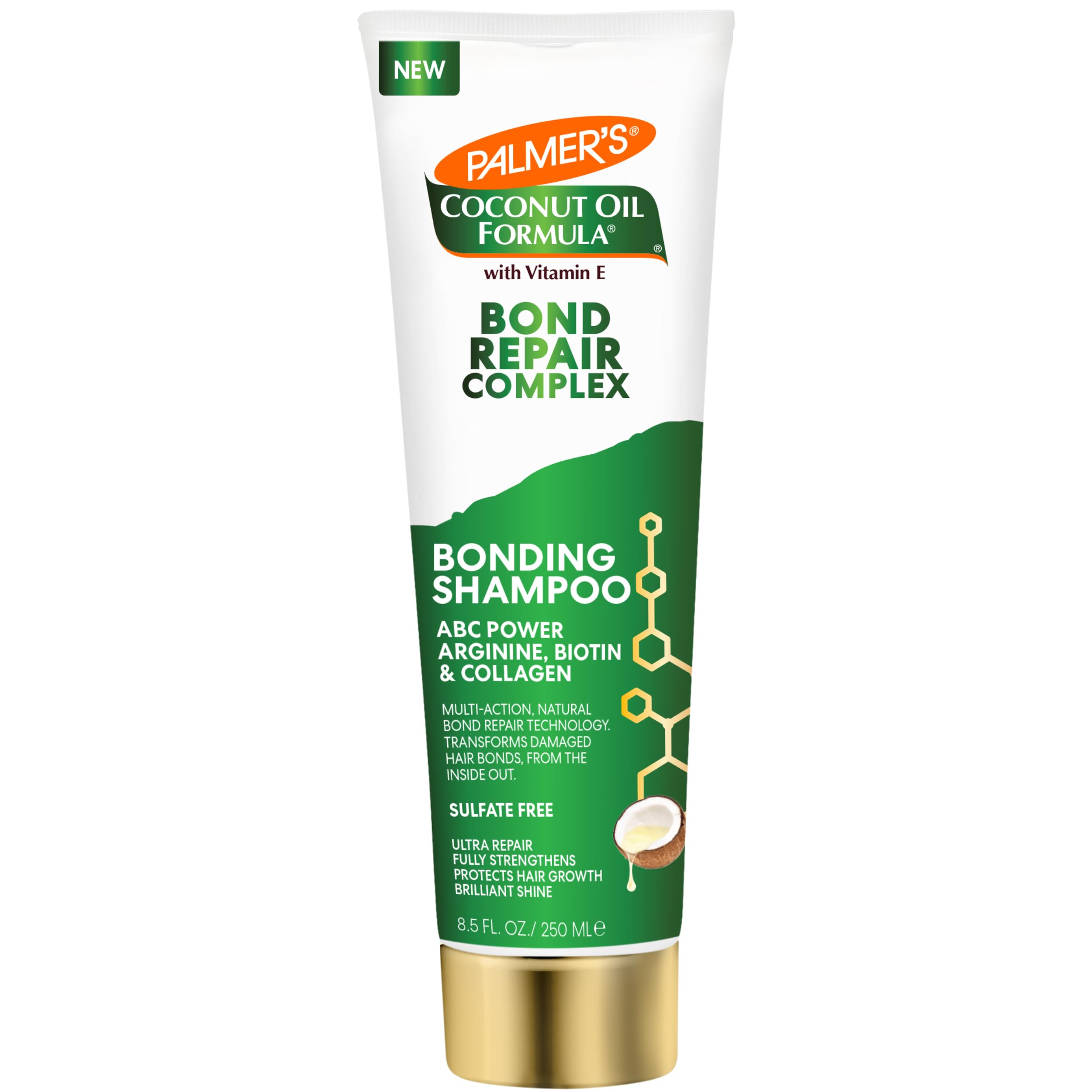 Palmer's Amino Bonding Complex Bond Repair Shampoo, 8.5 fl oz, Amino Acids, Biotin & Collagen, Strengthens & Protects Hair Bonds, Helps Reduce Breakage & Minimize Frizz, Adds Shine, No Sulfates