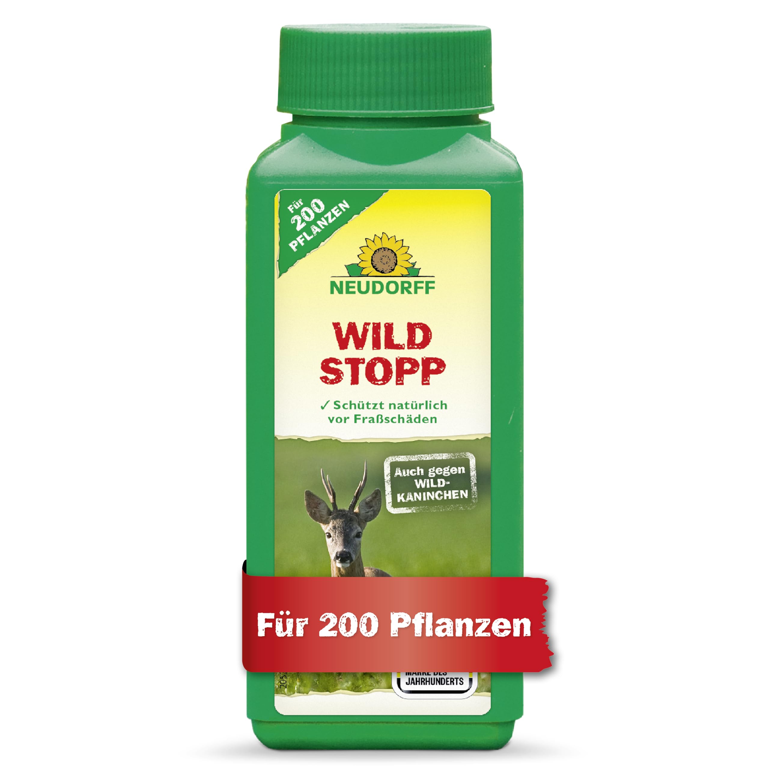 Neudorff WildStopp – Schützt Obstgehölze und Zierpflanzen vor Wildverbiss durch z.B. Rehe und Wildkaninchen, 100 g