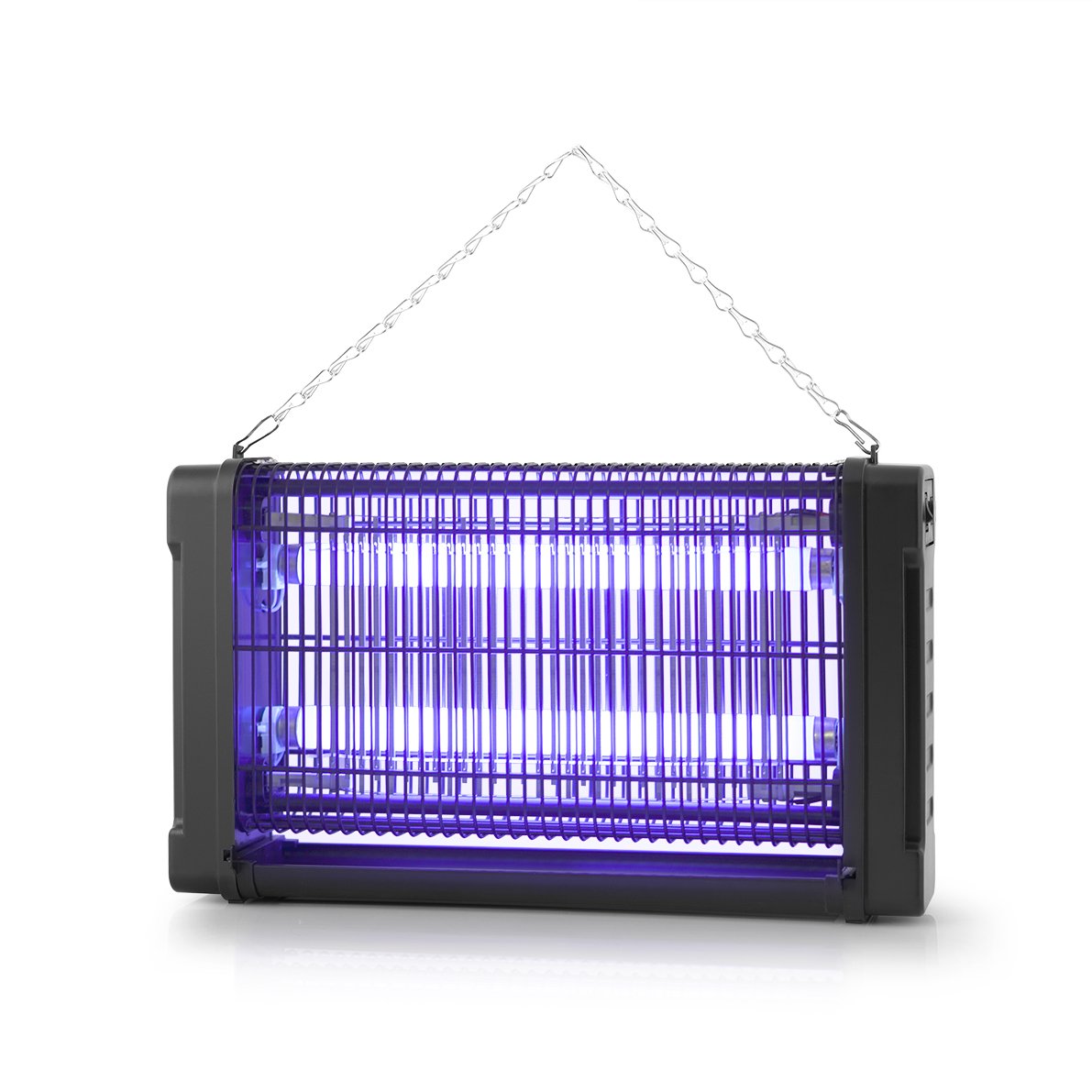 Orbegozo Mq 5016 - Mata Mosquitos Eléctrico para Uso Interior, Área De Acción De 50 M2, Luz Ultravioleta, Bandeja Extraíble, Rejilla Protectora, 16 W, Color Negro