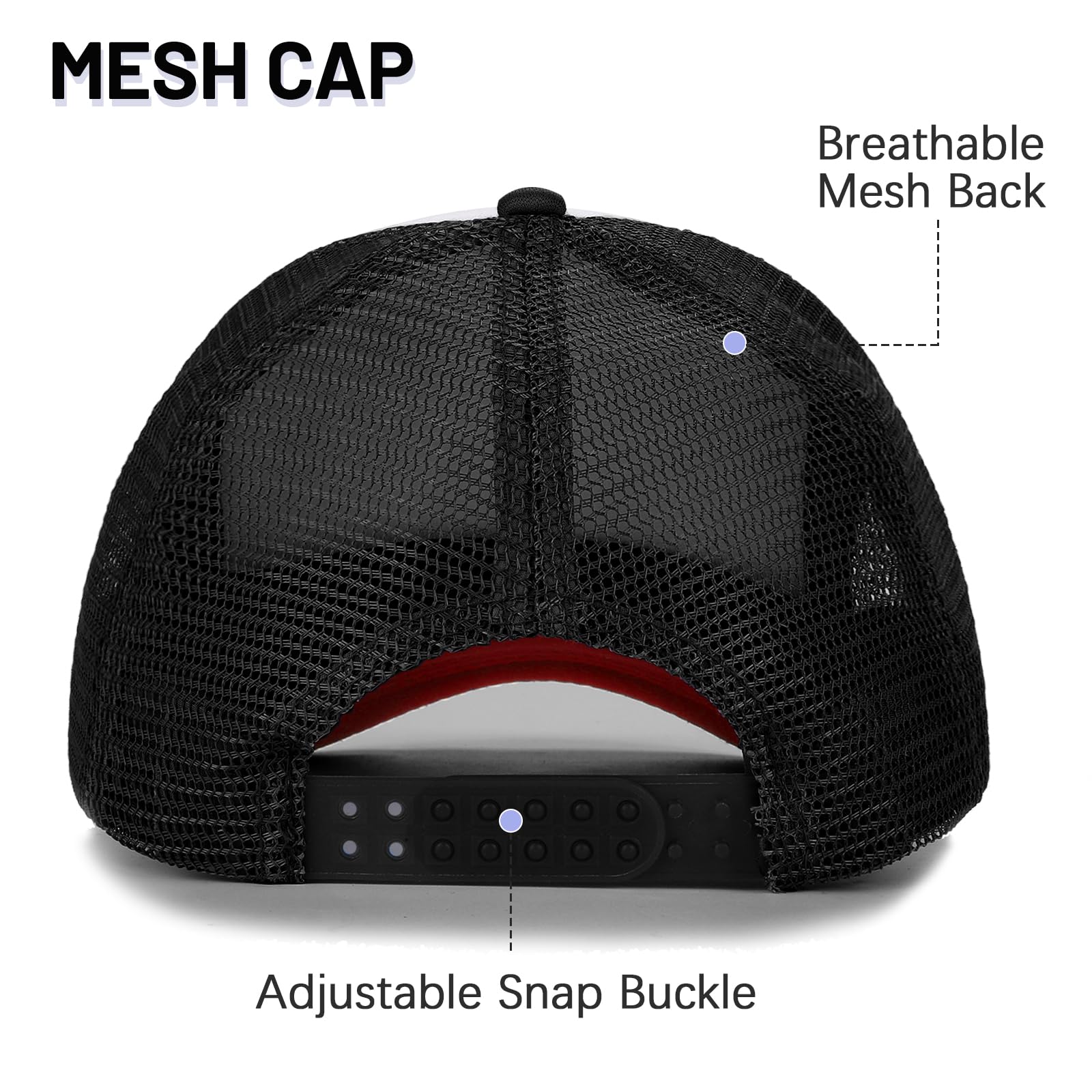 Ultrafun Paquete de 10 gorras de béisbol unisex de malla en blanco para sublimación