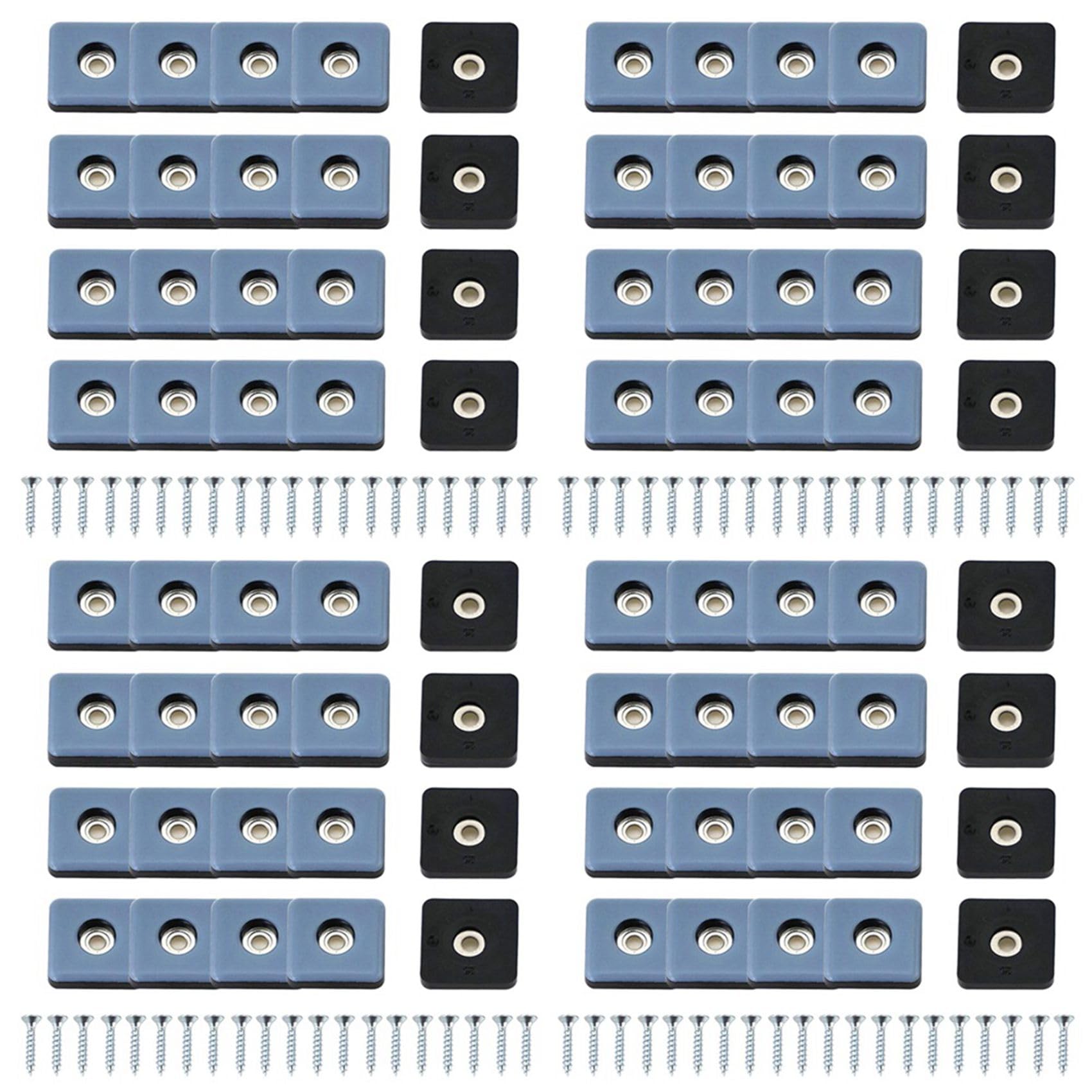 Hndhbfgrt 80Pcs Furniture Sliders for Carpet PTF Furniture Glides -in Square Furniture Moving Slider 25Mm with Screws