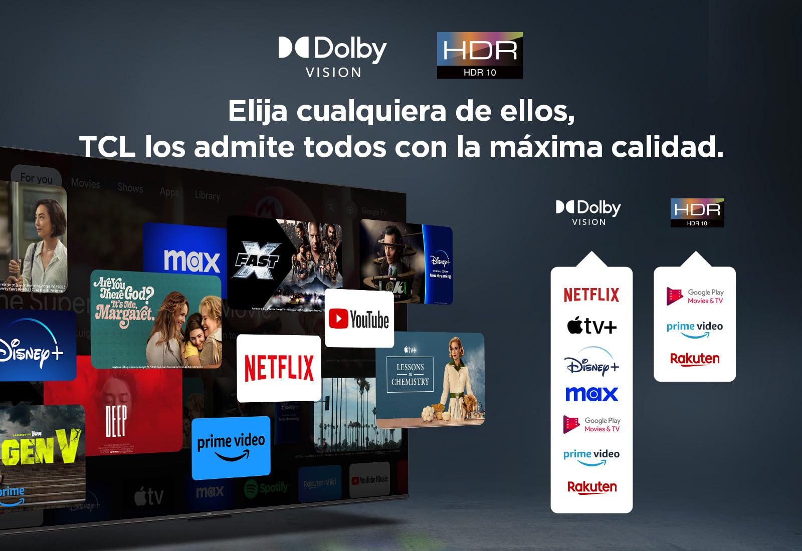 TCL 50PF650, 50" 4K UHD Smart TV, Fire TV (Dolby Vision, Dolby Atmos, DTS, HDR 10, Alexa Integrado, Airplay2, Miracast)