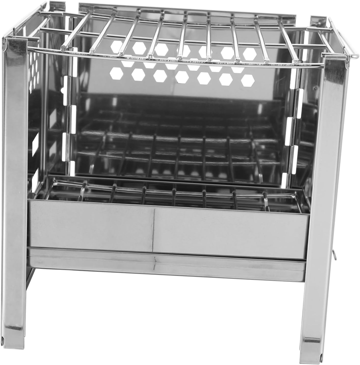 BESPORTBLE Stainless Steel Grill Barbecue Grill for Camping Portable BBQ Tools Kit