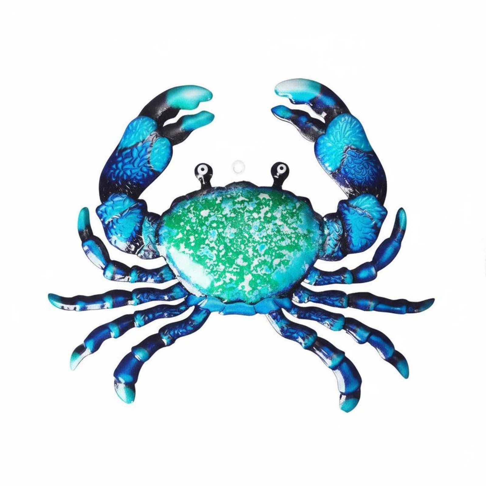Seafood Design Metal Crab Wall Art Easy to Hang Hanging Vivid Colors for Beach House Owners, Living Room, Bedroom, Bathroom, Patio, Tylt2604062B | Lobsters & Shellfish Fish Marine-image-13