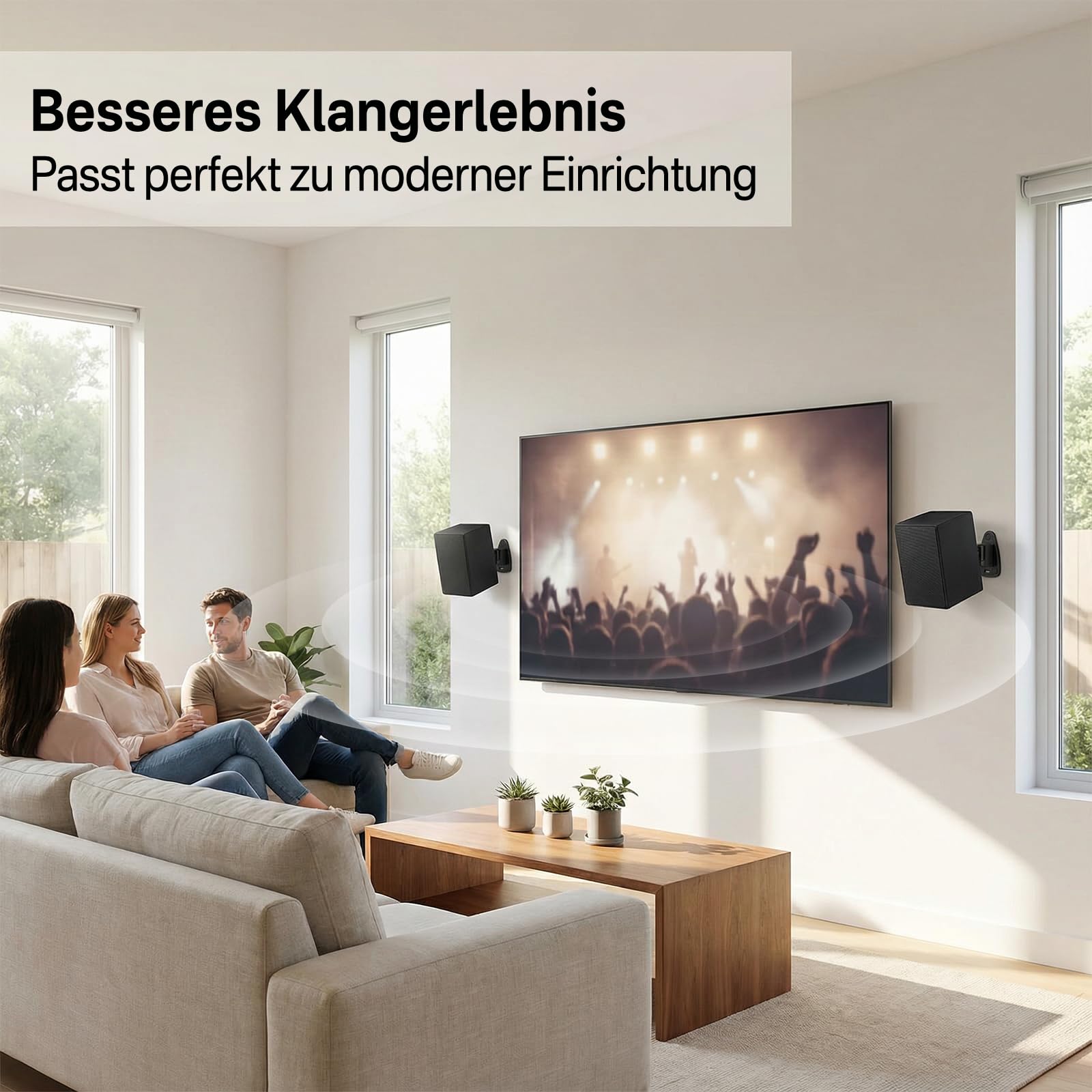 Lautsprecher Wandhalterung für Samsung SWA-9250S/9500S/9200S/9100S/9000S/8500S Kabelloses Rücklautsprecher-Set – Verstellbare Neigung & Drehung, Hochbelastbare Metallhalterung bis zu 22 Pfund, Paar