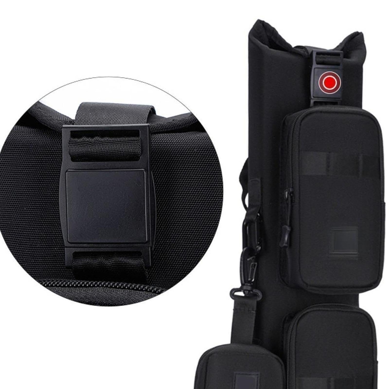 kowaku Billiards Pool Cue Storage Case Storage Bag Zipper Closure Carrier Lightweight Portable Gift Soft Pouch 1/2 Snooker Billiard Cue Storage Case, 7 Holes