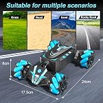 Remote Control Car Hand Controlled Gesture RC Stunt Car with Spray & Lights & Music for Kids 6-13 Years Old, 4WD 2.4GHz Off-Road Vehicle 360° Double Sided Rotation Crawler Toy Car Gifts for Boys Girls