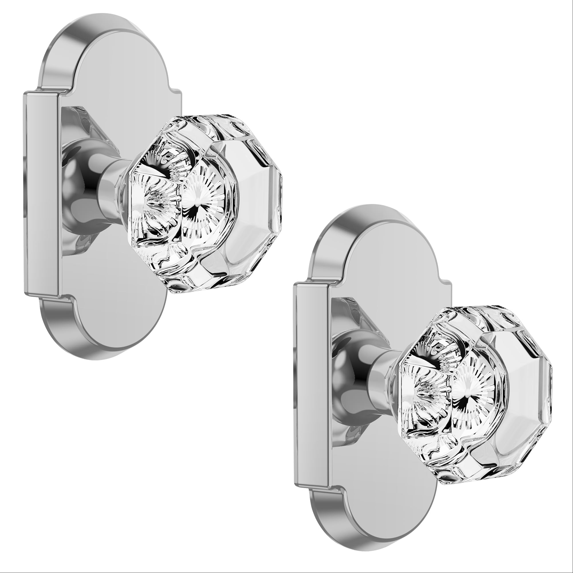 Crystal Privacy Door Knobs with Lock - BonKuDoo -22
