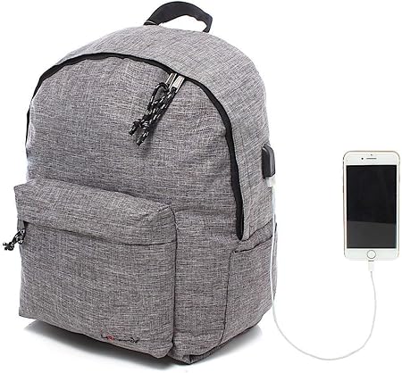 Leonardo Zaino Casual Classico con Lucchetto, Imbottito per Tablet, iPad,  Porta PC, Computer, MacBook 15\