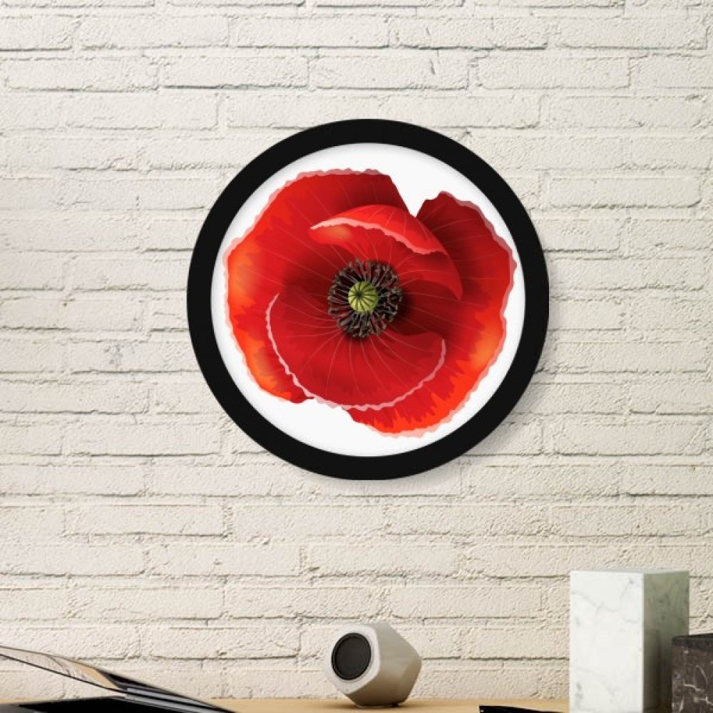 Peinture rouge fleur big corn poppy cadre noir DIYthinker