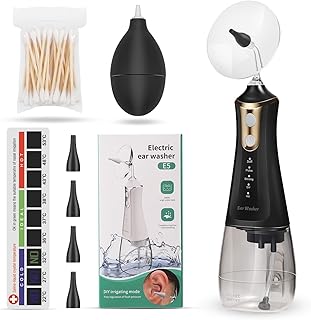 HwaEyem Electric Ear Wax Removal Cleaner, IPX6 Waterproof 700mAH Battery 300ML Water Tank, Electric Irrigation Flushing Sy...