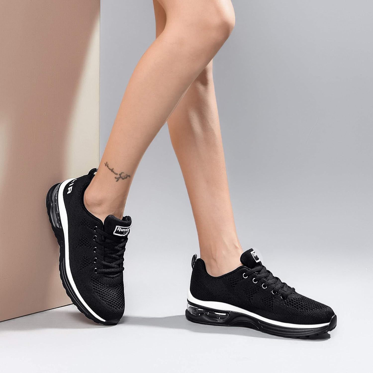 Women's Air Athletic Tennis Running Sneakers Lightweight Sport Gym Jogging Breathable Fashion Walking Shoes(US 5.5-10) 6.5 Black
