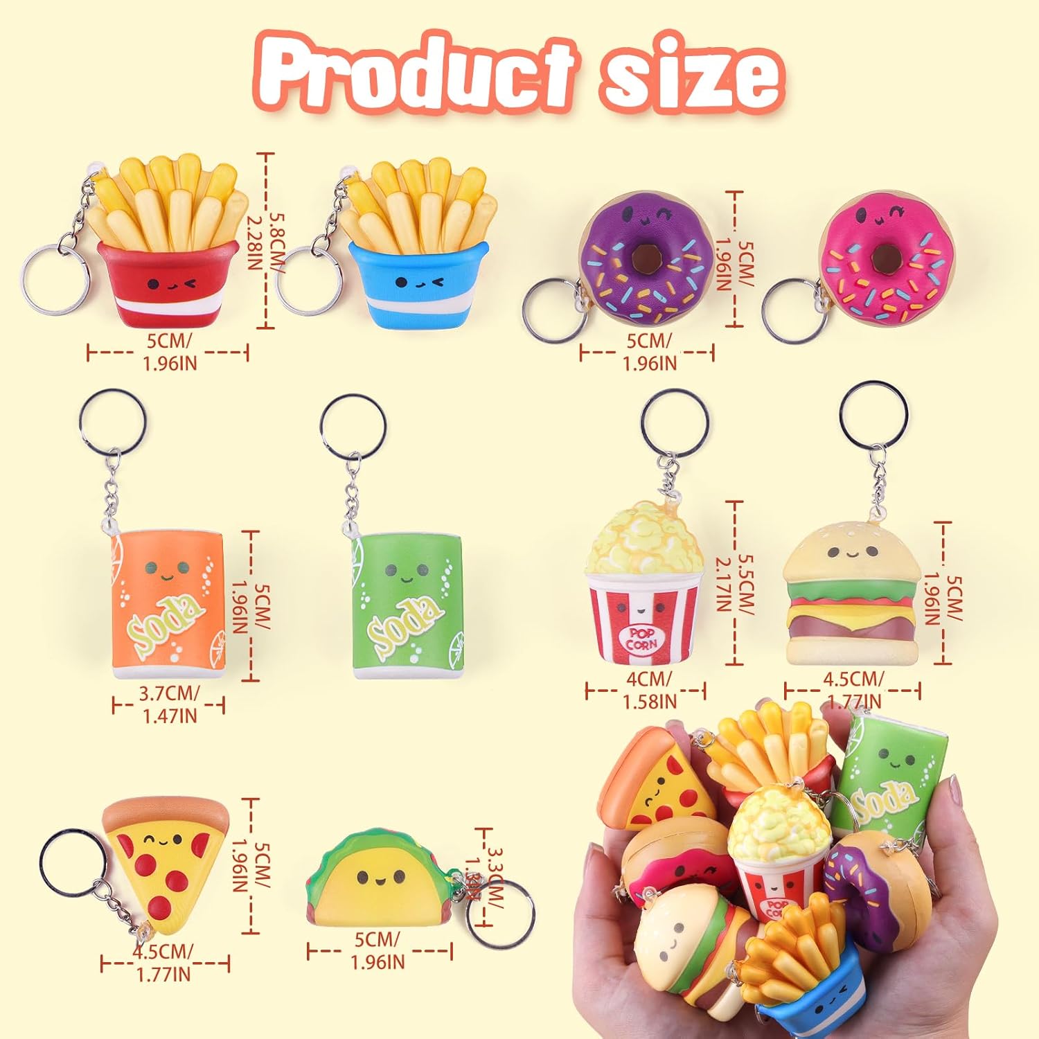 Anboor 10 Pcs Squishies Toys for Kids Food Bulk Small Slow Rising Foam Mini Food Squishys Stress Squishes Cute Squeeze Toy