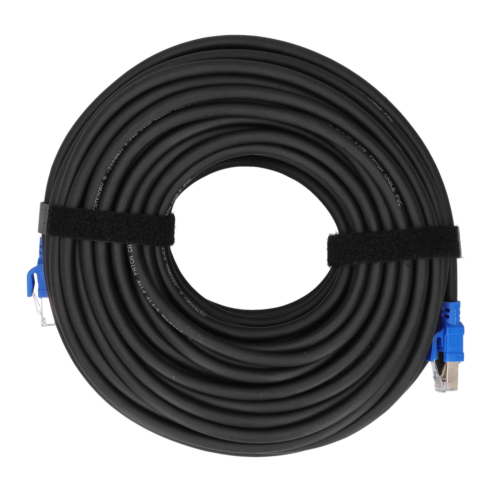 Kabel Ethernet Cat8 40 Gb/s 2000 MHz, Ekranowany Kabel Sieciowy LAN o Dużej Prędkości SFTP, Pozłacane Złącze RJ45, Kompatybilny Wstecz z Cat7/Cat6a/Cat6/Cat5e dla Routera, Modemu, (25 m /