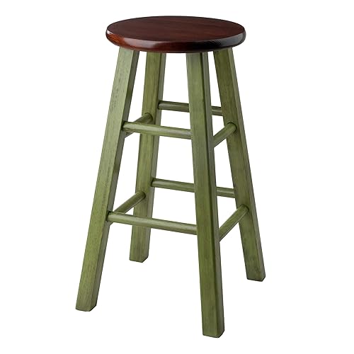 Ivy Square Leg Counter Stool, Classic Backless Bar Chairs for