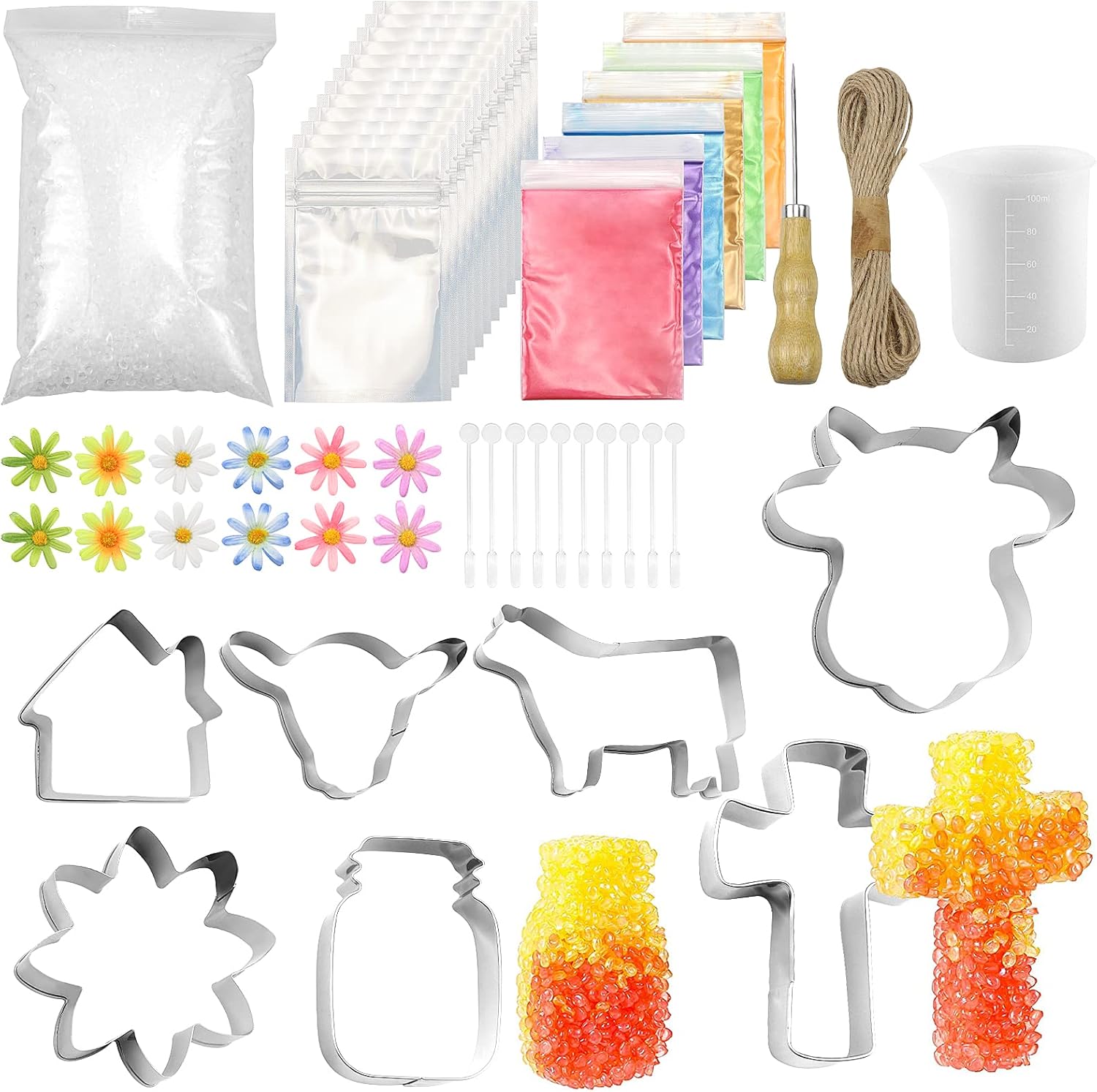 Meetory 51 PCS Car Freshie Making Kit,Car Freshies Supplies Starter Kit