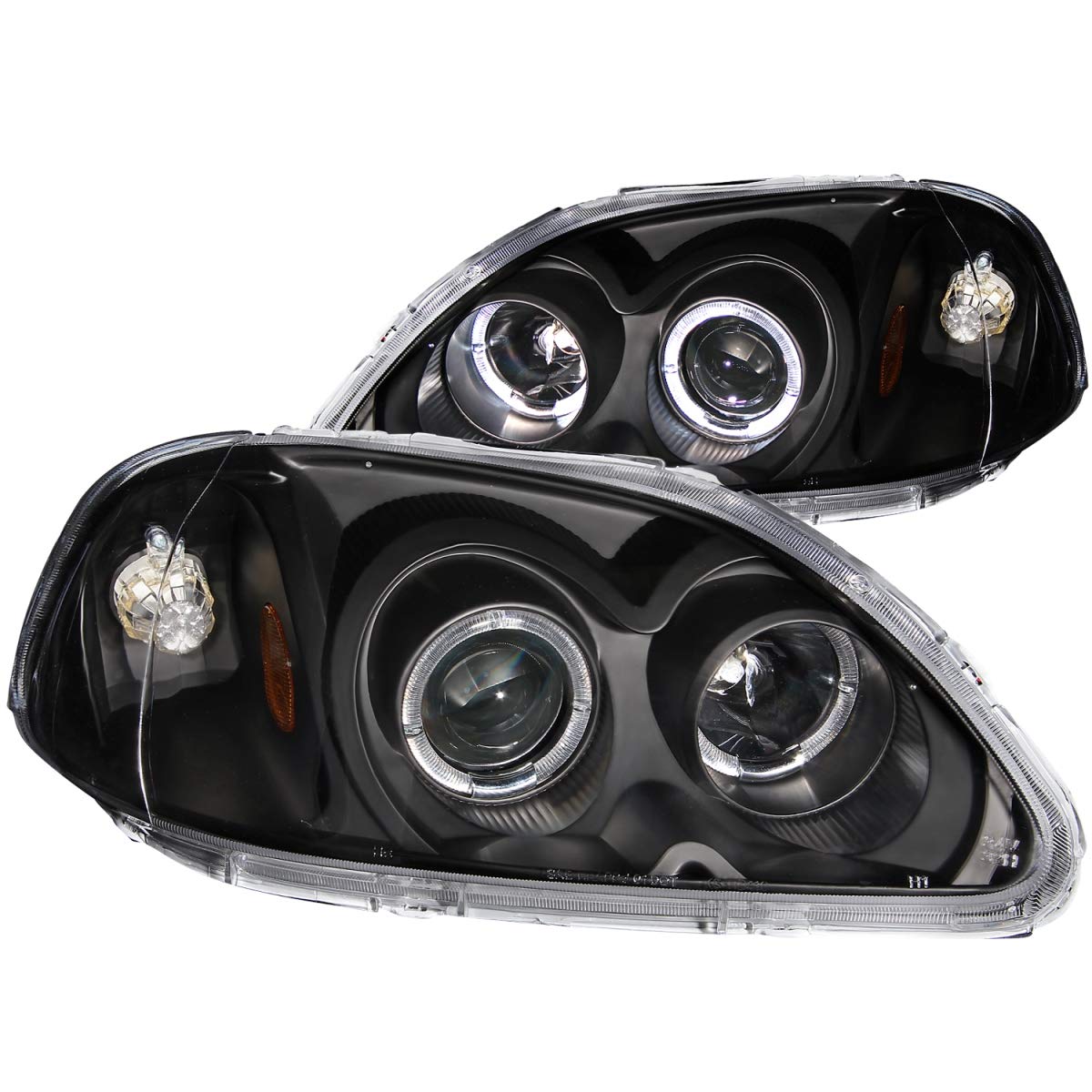 CIBIE ライト Amazon.com: Anzo USA 121068 Honda Civic Projector with Halo Black