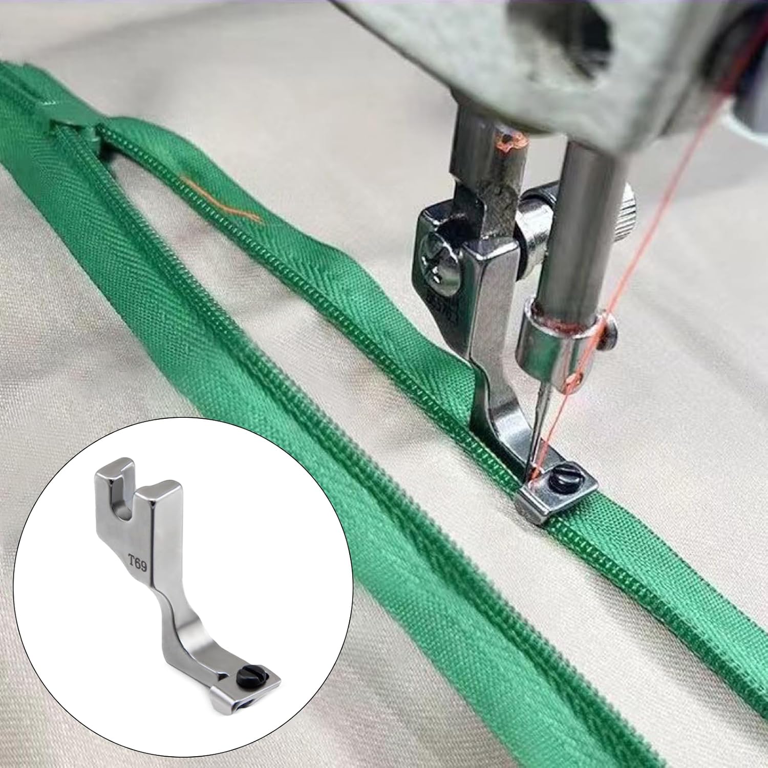 2 Pcs Invisible Zipper Presser Foot, Adjustable Zipper Foot for Sewing Machines, Sewing Seam Guide Accessories