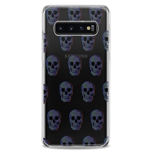Miniatura 3 de Cavka Funda compatible con Samsung A91 A70 A52 A51 A50 A20 A11 A12 A13 A14 A03s A02s Trippy Skull Slim Fit Horror Soft Cute Terrible Clear Design