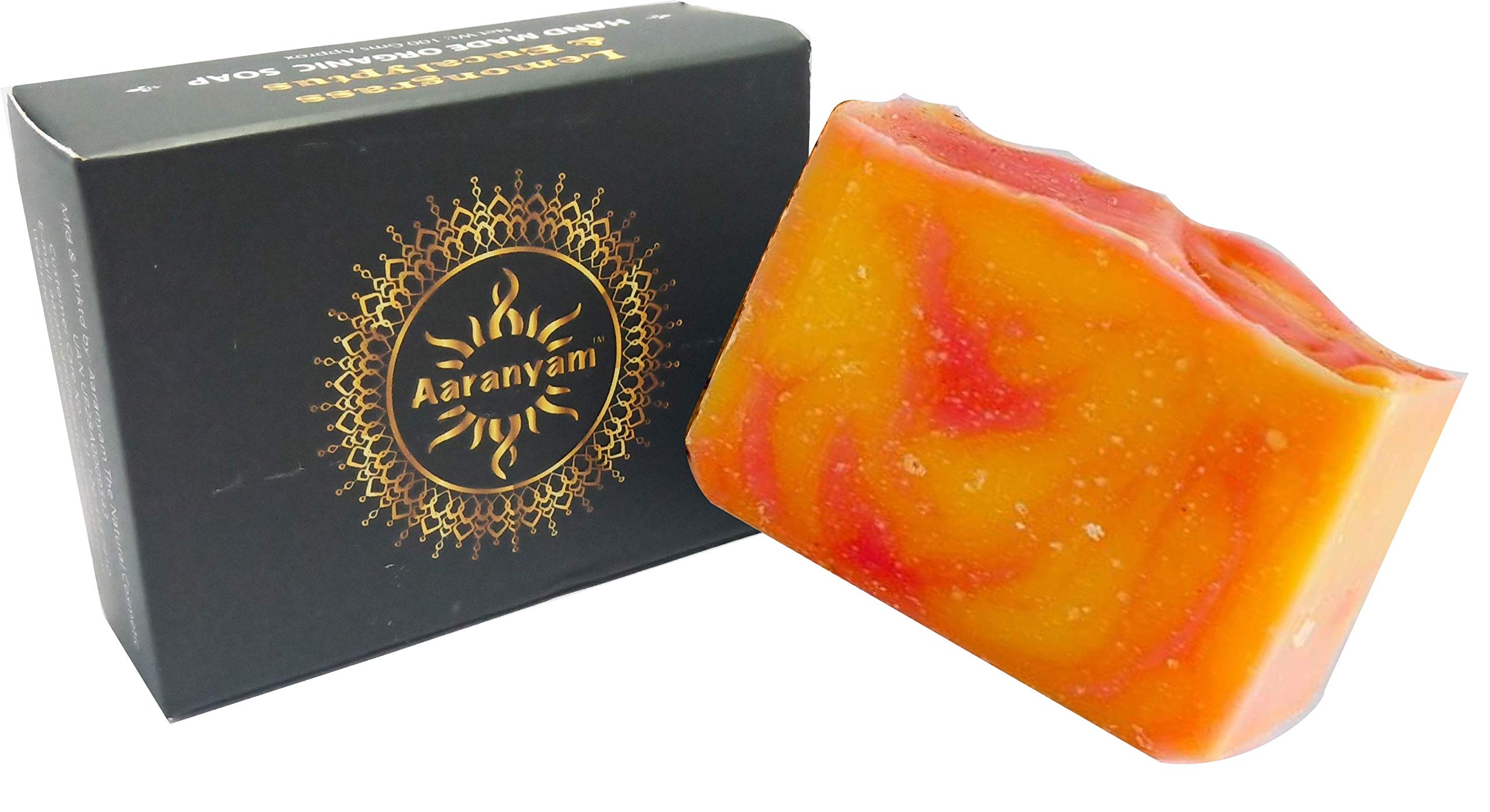 Aaranyam Natural Herbal Organic Pure Lemongrass & Eucalyptus Handmade Soap Bar